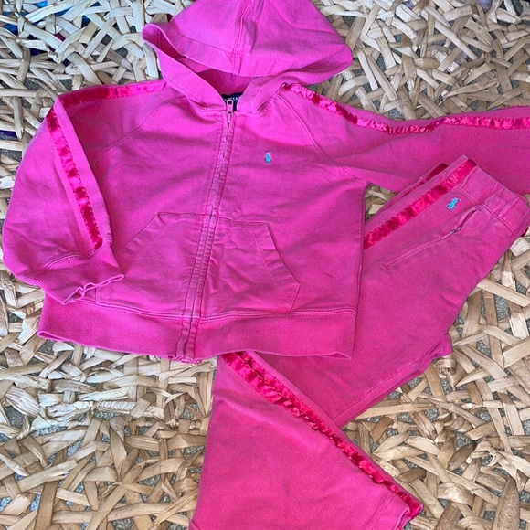 Ralph Lauren Girls Size 5 Jogger Hoody Set - Picture 1 of 6